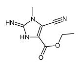 2-氨基-5-氰基-1-甲基-1H-咪唑-4-羧酸乙酯 结构式