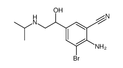 2-氨基-3-溴-5-(1-羟基-2-异丙氨基乙基)苯甲腈 结构式