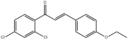 (2E)-1-(2,4-二氯苯基)-3-(4-乙氧基苯基)丙-2-烯-1-酮 结构式