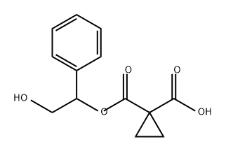 1-(2-羟基-1-苯乙基)环丙烷-1,1-二羧酸酯 结构式