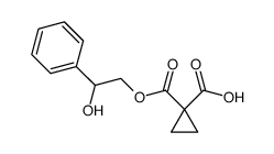 1-(2-羟基-2-苯乙基)酯-1,1-环丙烷二羧酸 结构式