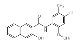 N-(4-氯-2-甲氧基-5-甲基苯基)-3-羟基-2-萘甲酰胺 结构式