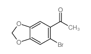 1-(6-溴-1,3-苯并二氧杂环戊烯-5-基)乙酮 结构式