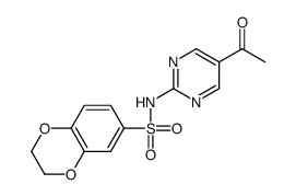 N-(5-乙酰基嘧啶-2-基)-2,3-二氢-1,4-苯并二氧杂环己二烯-6-磺酰胺 结构式