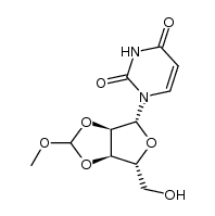 2',3'-O-(甲氧基亚甲基)尿苷 结构式