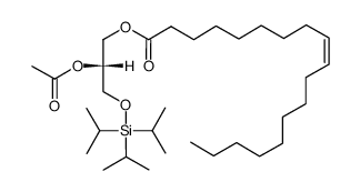 9-Octadecenoic acid (9Z)-, (2R)-2-(acetyloxy)-3-[[tris(1-methylethyl)silyl]oxy]propyl ester 结构式