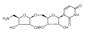 Uridine, 5'-O-(5-amino-5-deoxy-β-D-ribofuranosyl)- 结构式