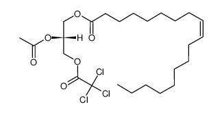 9-Octadecenoic acid (9Z)-, (2R)-2-(acetyloxy)-3-[(2,2,2-trichloroacetyl)oxy]propyl ester 结构式