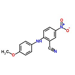 2-((4-甲氧基苯基)氨基)-5-硝基苯腈 结构式