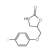 5-[(4-氯苯氧基)甲基]-2-恶唑烷酮 结构式