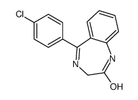 5-(4-氯苯基)-1,3-二氢-2H-1,4-苯并二氮杂卓-2-酮 结构式