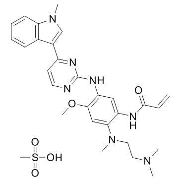甲磺酸奥希替尼 结构式