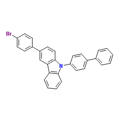 9-(4-联苯基)-3-(4-溴苯基)咔唑 结构式