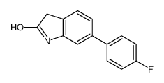 6-(4-氟苯基)-1,3-二氢-2H-吲哚-2-酮 结构式