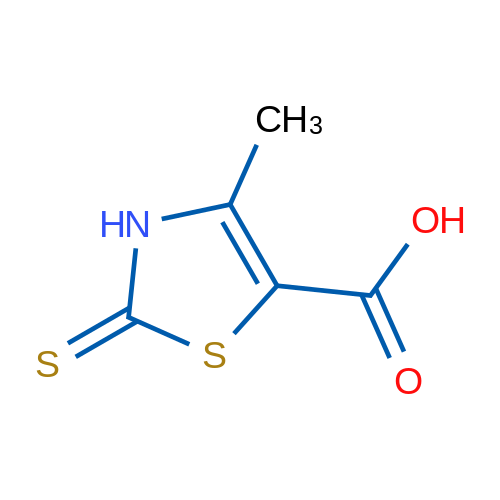 2,3-二氢-4-甲基-2-硫代噻唑-5-羧酸 结构式