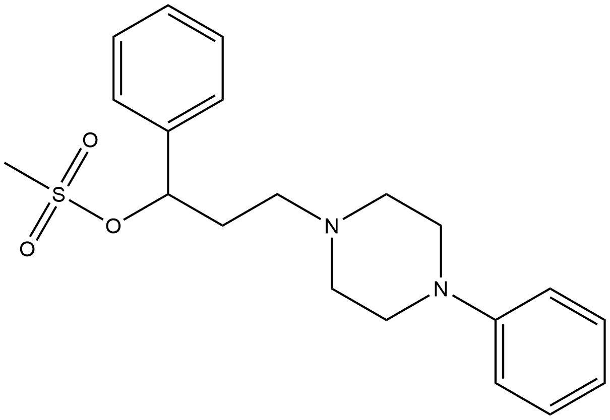 1-(3-羟基-2,3-二苯基丙基)-4-苯基哌嗪甲磺酸盐 结构式