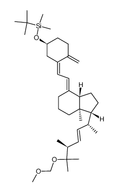 Silane, (1,1-dimethylethyl)[[(3β,5Z,7E,22E)-25-(methoxymethoxy)-9,10-secoergosta-5,7,10(19),22-tetraen-3-yl]oxy]dimethyl- (9CI) 结构式