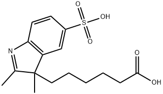2,3-二甲基-5-磺基-3H-吲哚-3-己酸 结构式