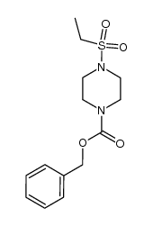 1-Piperazinecarboxylic acid, 4-(ethylsulfonyl)-, phenylmethyl ester 结构式