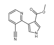 1H-Pyrrole-3-carboxylic acid, 4-(3-cyano-2-pyridinyl)-, methyl ester 结构式