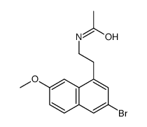 N-[2-(3-溴-7-甲氧基-1-萘基)乙基]乙酰胺 结构式