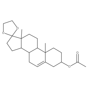 3α-acetoxy-17,17-ethylenedioxyandrost-5-ene 结构式