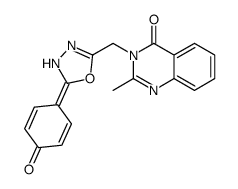 4(3H)-Quinazolinone, 3-[[5-(4-hydroxyphenyl)-1,3,4-oxadiazol-2-yl]methyl]-2-methyl- 结构式