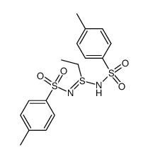 Benzenesulfonamide, N-[S-ethyl-N-[(4-methylphenyl)sulfonyl]sulfinimidoyl]- (9CI) 结构式