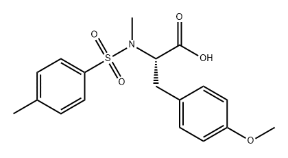3-(对甲氧基苯基)-N-甲基-N-(对甲苯磺酰基)丙氨酸 结构式