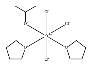 三氯(2-丙氧基)双(四氢呋喃)合锆(OC-6-21) 结构式