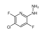 5-氯-2-肼基-3,6-二氟吡啶 结构式