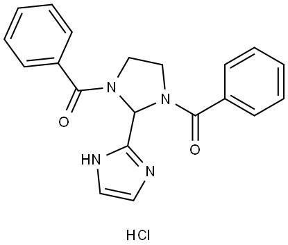 1,1'-[2-(1H-咪唑-2-基)-1,3-咪唑烷二基]二苯甲酮 盐酸盐(1:1) 结构式