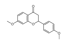 (2S)-2,3-二氢-7-甲氧基-2-(4-甲氧基苯基)-4H-苯并吡喃-4-酮 结构式