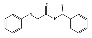 2-苯氨基-N-[(1R)-1-苯乙基]乙酰胺 结构式