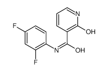 N-(2,4-二氟苯基)-2-羟基-3-吡啶甲酰胺 结构式