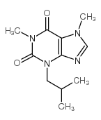 1,7-二甲基-3-异丁基黄嘌呤 结构式