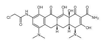 9-氯乙酰氨基米诺环素 结构式