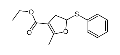 3-Furancarboxylic acid, 4,5-dihydro-2-methyl-5-(phenylthio)-, ethyl ester 结构式