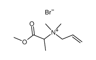 N-(2-甲氧基-1-甲基-2-氧代乙基)-N,N-二甲基-2-丙烯-1-铵溴化物 结构式