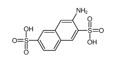 3-氨基-2,6-萘二磺酸 结构式