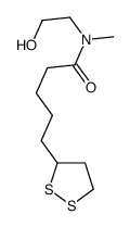 1,2-二硫戊环-3-戊酰胺,N-(2-羟乙基)-N-甲基- 结构式