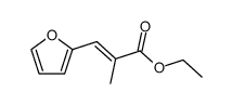 3-(2-呋喃基)-2-甲基丙烯酸乙酯 结构式
