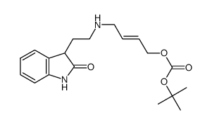 Carbonic acid, (2E)-4-[[2-(2,3-dihydro-2-oxo-1H-indol-3-yl)ethyl]amino]-2-buten-1-yl 1,1-dimethylethyl ester 结构式