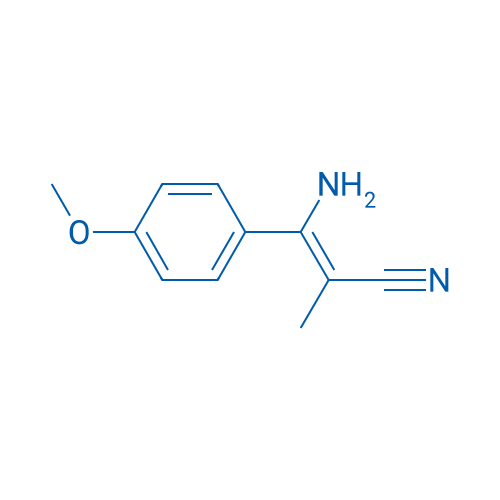 3-氨基-3-(4-甲氧基苯基)-2-甲基-2-丙烯腈 结构式
