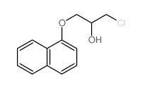 1-氯-3-（1-萘氧基）丙-2-醇 结构式