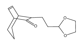 Bicyclo[3.2.2]non-8-en-6-one, 7-[2-(1,3-dioxolan-2-yl)ethyl]- 结构式