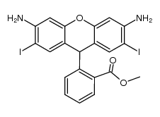 2-(3,6-二氨基-2,7-二碘-9H-占吨-9-基)苯甲酸甲酯 结构式