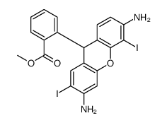 2-(3,6-二氨基-2,5-二碘-9H-占吨-9-基)苯甲酸甲酯 结构式