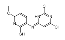 2(1H)-Pyridinethione, 3-[(2,6-dichloro-4-pyrimidinyl)amino]-6-methoxy- 结构式