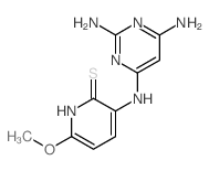 2(1H)-Pyridinethione, 3-[(2,6-diamino-4-pyrimidinyl)amino]-6-methoxy- 结构式